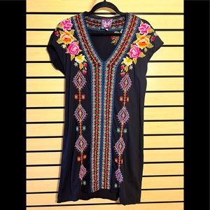 Johnny Was cotton embroidered dress